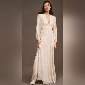 NWT BHLDN Belize Embroidered A-line Gown Size 0